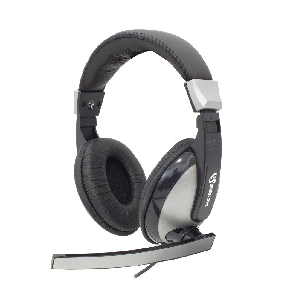 SBOX HS-302 , On-Ear Gaming Headset 3,5mm Connector , Zwart/Grijs