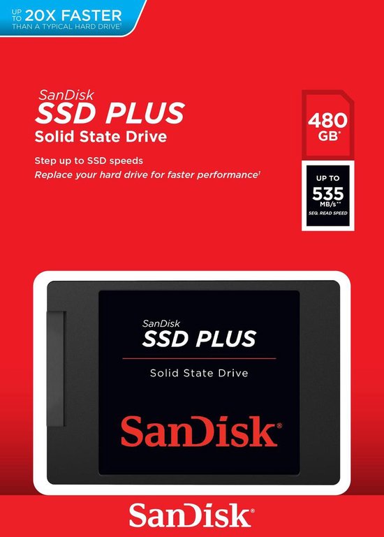 SSD 480GB SanDisk 2,5" (6.4cm) SATAIII PLUS RETAIL