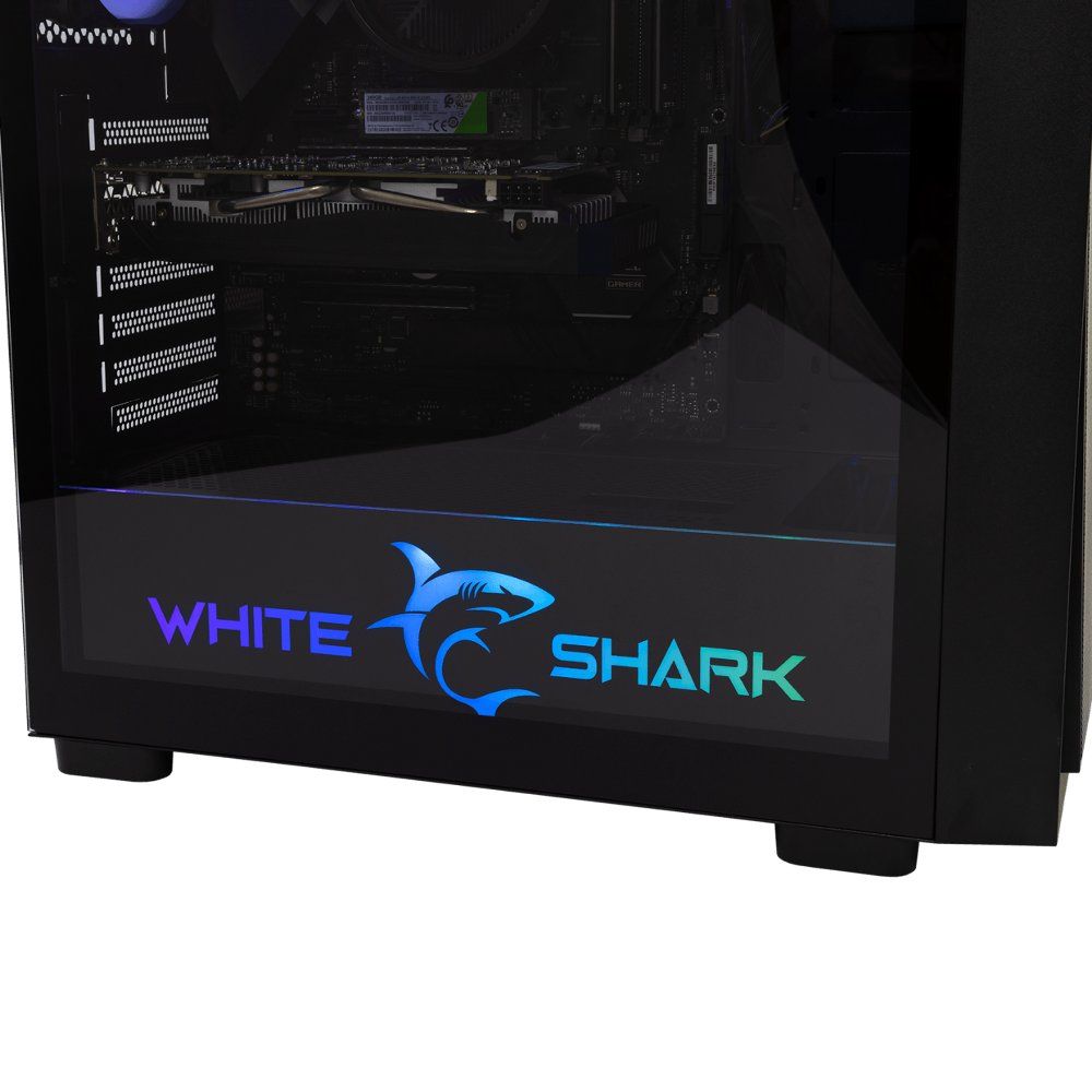 White Shark WARHEAD , Midi Tower Case , Inclusief 4 RGB Fans Zwart