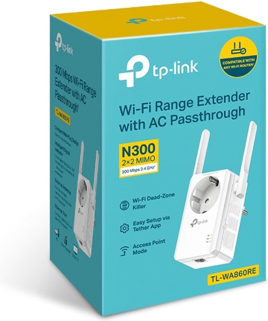 TP-Link WL-Repeater TL-WA860RE netwerkextender Netwerkrepeater