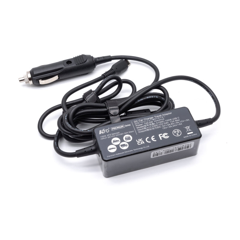 Premium RETAIL USB-C Auto adapter 100 Watt