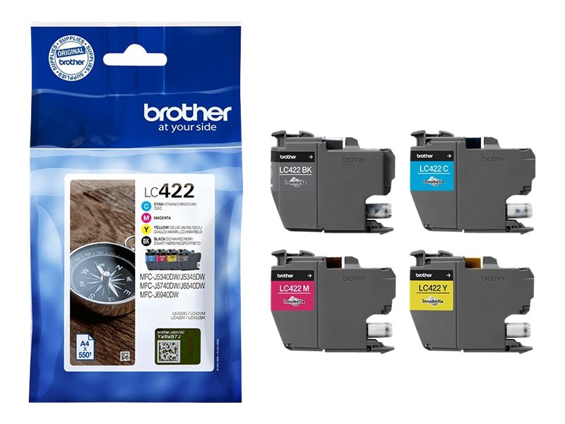 BROTHER LC422VAL Ink Cartridge Multipack Black Cyan Magenta and Yellow