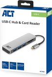ACT AC7050 3-Port USB-C 3.1 Gen1 (USB 3.0) Hub with card reader and PD Pass-Through port