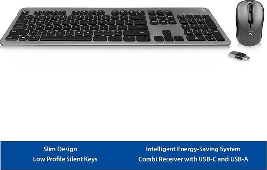 Ewent EW3260 WIRELESS KEYBOARD/MOUSE QWERTY ( AC5710 )