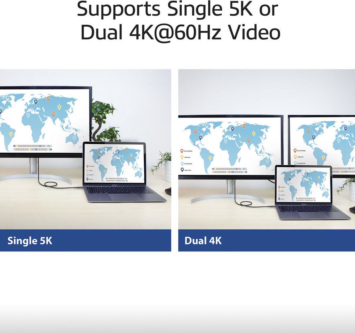 ACT AC7431 USB-C Kabel USB4® 20Gbps Aansluitkabel C male - C male USB-IF gecertificeerd Thunderbolt 3 1 meter