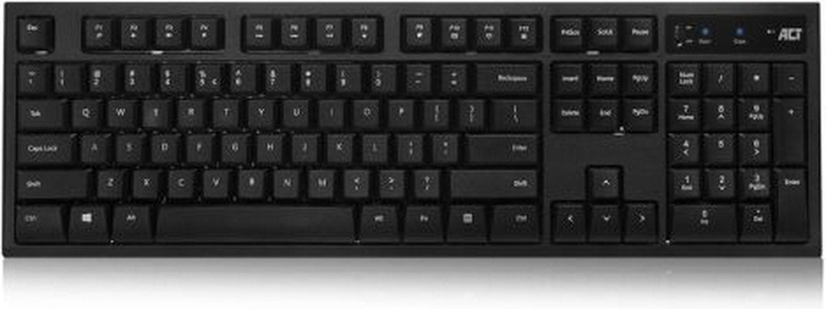 Act AC5700 Draadloos Qwerty Toetsenbord Soft Keys + Muis DPI 800 - 1600 Zwart