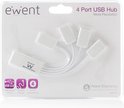 Ewent EW1110 - Hub - 4 x Hi-Speed USB - desktop flexible