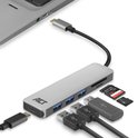 ACT AC7050 3-Port USB-C 3.1 Gen1 (USB 3.0) Hub with card reader and PD Pass-Through port