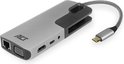 ACT Ac7043 USB-C-HDMI/VGA/LAN/USB/PD/CARD