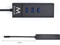 Ewent EW1141 USB-C Hub met 3xUSB-A en Gigabit netwerk poort ( AC6400 )