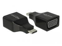 DELOCK Adapter USB-C > VGA (DP Alt Mode) St/Bu zwart