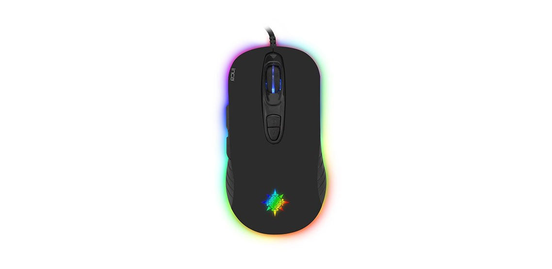 INCA Gaming Muis IMG-348 3200 DPI, RGB, 7 Tasten, USB, SW retail