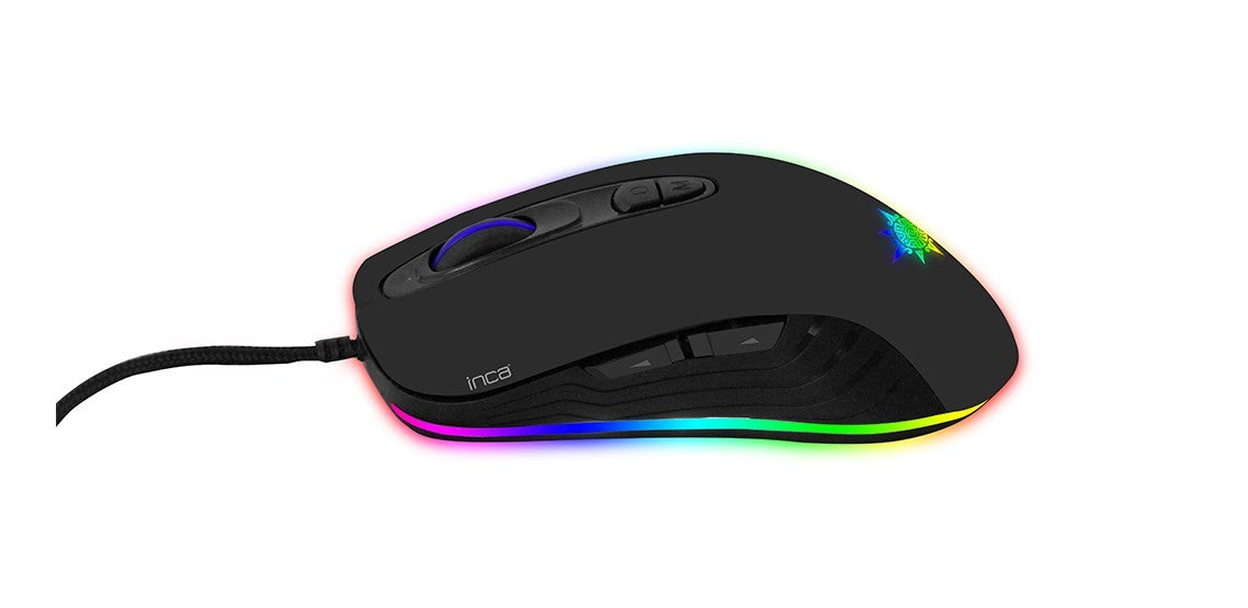 INCA Gaming Muis IMG-348 3200 DPI, RGB, 7 Tasten, USB, SW retail