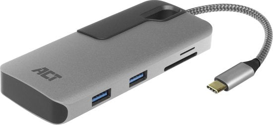 ACT AC7052 USB-C - 3XUSB-A, PD, CARD 0,15 1 stk