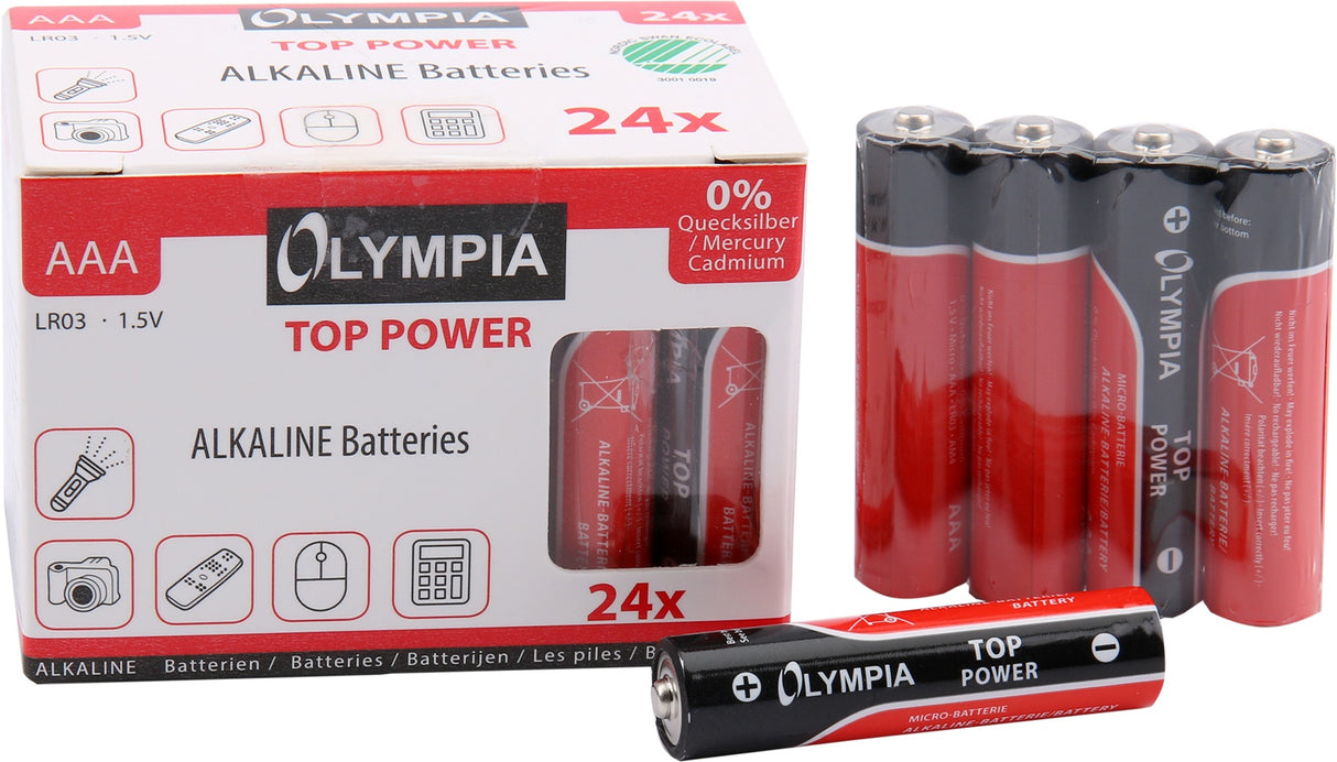 Olympia Alkaline Batterijen AAA 24 Pack