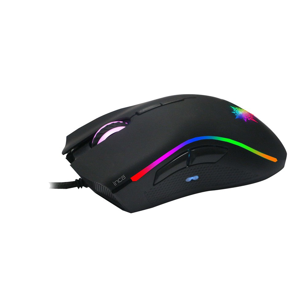 INCA Gaming Muis IMG-349 6400 DPI, RGB, 7 Knoppen, USB, SW retail