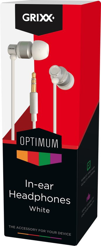 Grixx Optimum Headphone In-Ear White