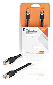 Konig Netwerkkabel - RJ45 - 10 mtr - Zwart Cat6