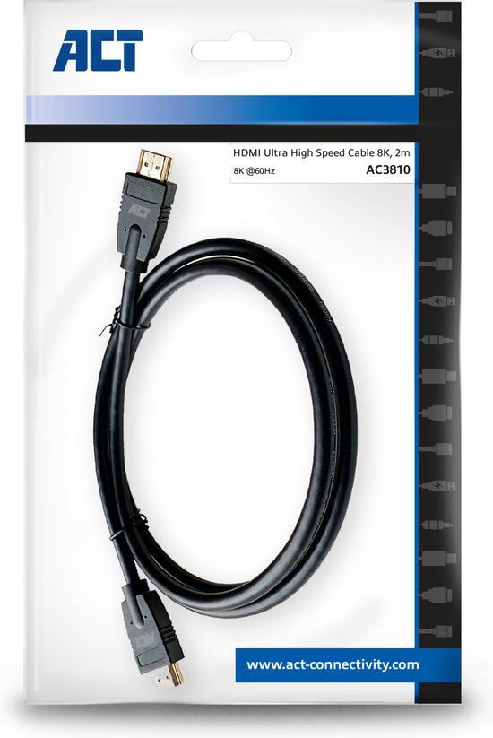 ACT 8K HDMI 2.1 Kabel Ultra High Speed - 2 meter AC3810