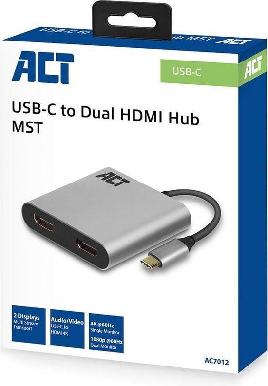 ACT AC7012 USB-C to HDMI Dual Monitor MST Hub