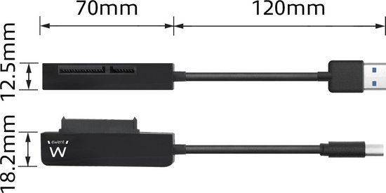 Ewent USB 3.1 Gen1 (USB 3.0) to 2.5" SATA  Adapter Cable for SSD / HDD ( AC1510 )