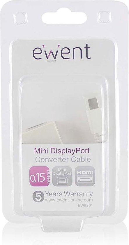 Ewent ew9861 Converter Cable Mini DisplayPort male - HDMI-A female 0.15 Meter ( AC7525 )