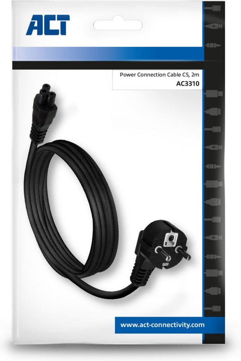 ACT AC3310 voeding aansluitkabel CEE7/7-C5 2m