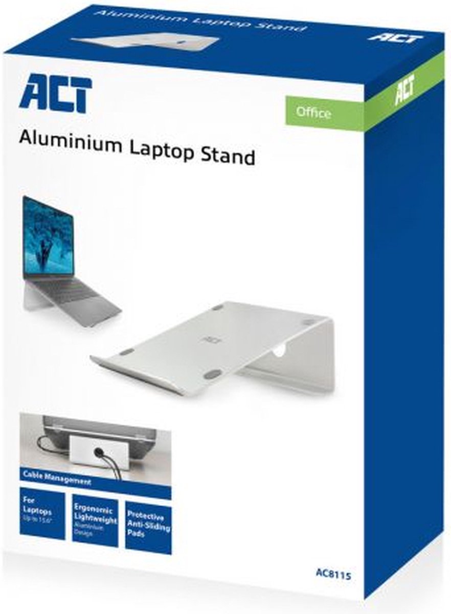 ACT AC8115 Laptopstandaard tot 15.6" Aluminium