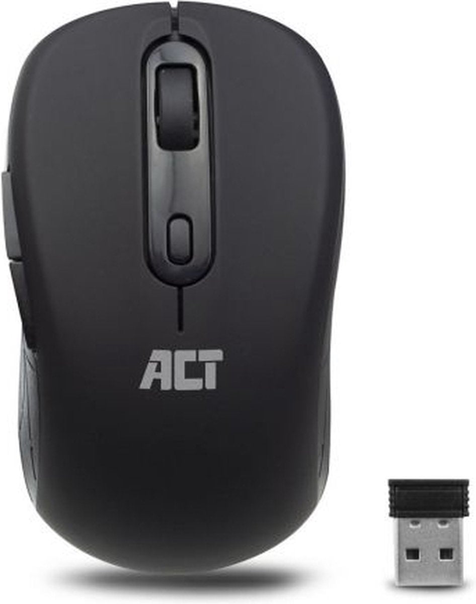 Act AC5700 Draadloos Qwerty Toetsenbord Soft Keys + Muis DPI 800 - 1600 Zwart