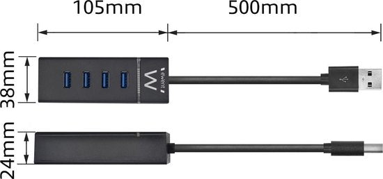 Ewent EW1133 USB 3.0 Hub 4 port ( AC6300 )