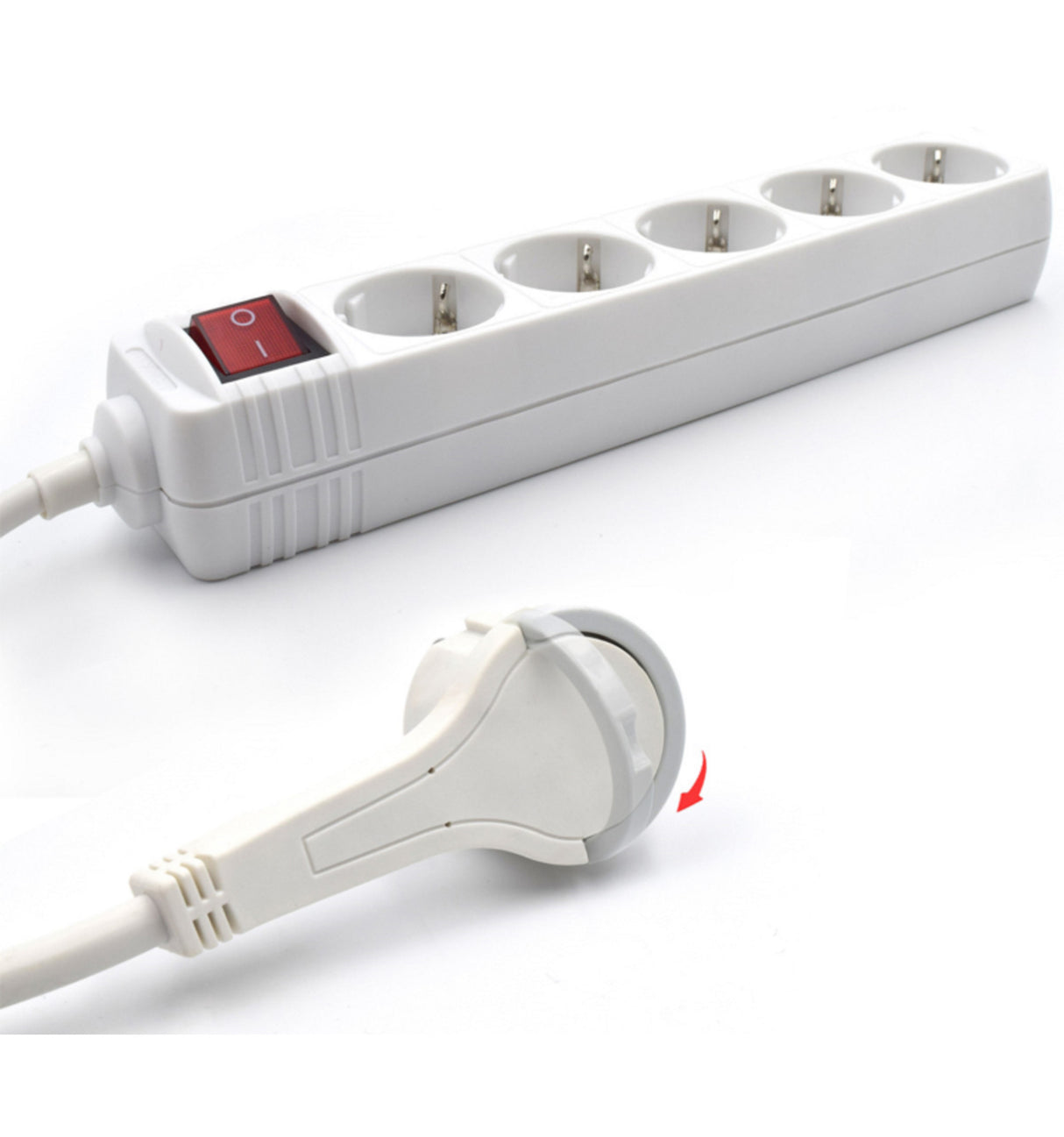 Ewent EW3955 Power Strip, Stekkerdoos 5x met platte stekker ( AC2455 )