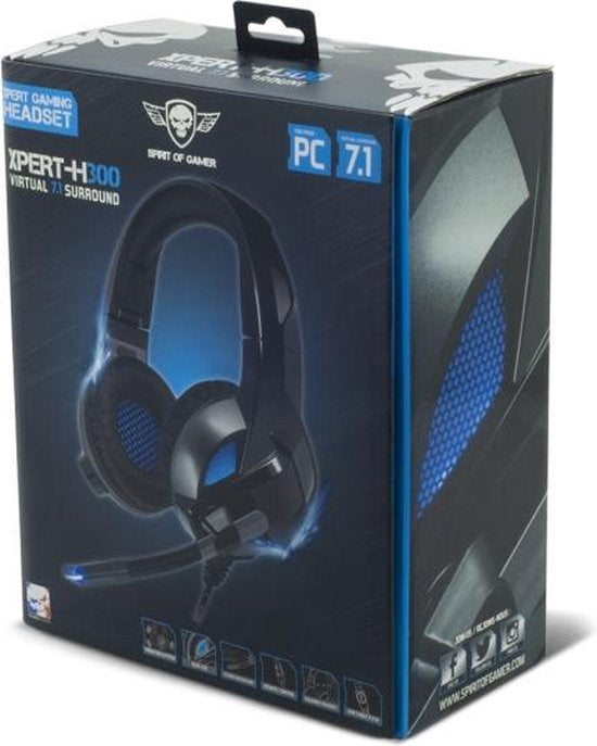Spirit of Gamer EXPERT-H300 7.1 surround sound gaming headset-USB