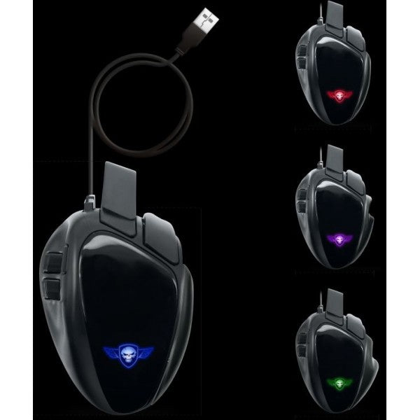 Spirit of Gamer Elite M70 programmeerbare RGB gaming muis - 4000 dpi- rapid fire functie