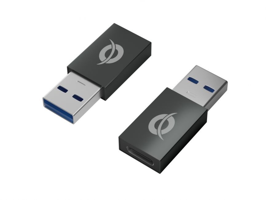 CONCEPTRONIC DONN10g Adapter USB3.0-> USB-C 2er-Pack zwart