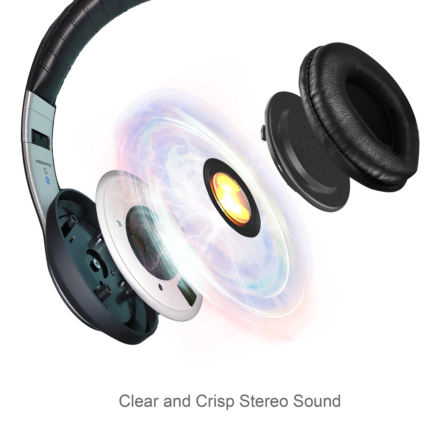 Adesso Xtream P500 Bluetooth Stereo Headphones with Built-in Microphone