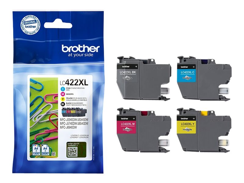 BROTHER LC422 XL Multipack Black Cyan Magenta and Yellow