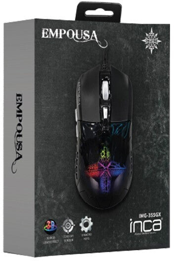 INCA Gaming Muis IMG-355GX 7200 DPI, RGB, 6 Knoppen, USB, SW retail