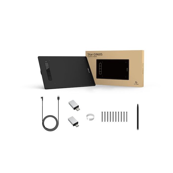 XPPen Star G960S Plus grafische tablet Zwart 228,8 x 152,6 mm USB