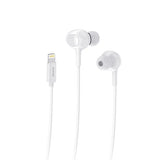 Rixus RXHD56LW Lightning Connector Wired Earbud Type Headphone With Microphone White