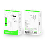 Rixus RXHD56LW Lightning Connector Wired Earbud Type Headphone With Microphone White