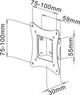 Techly wall mount voor LCD/LED TV 13-30" zwart ( muurbeugel )