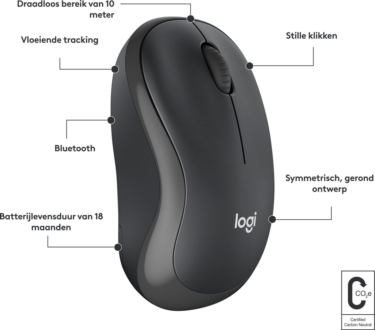 Logitech M240 muis Ambidextrous Bluetooth