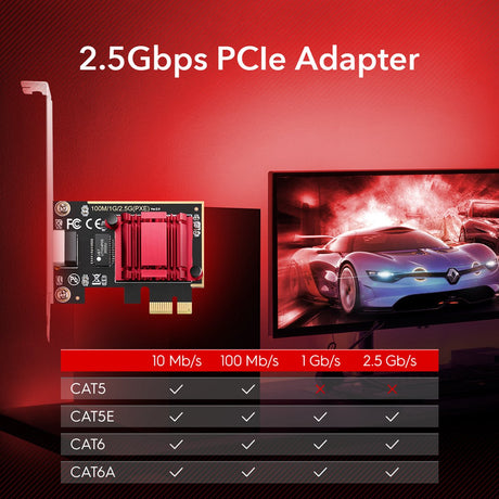 Cudy PE25 2,5 Gbps netwerkaart PCi-e