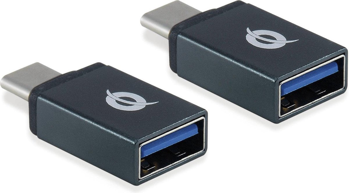 CONCEPTRONIC DONN03g Adapter USB-C> USB-3.0 2er-Pack zwart