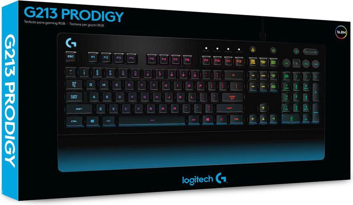 Logitech G213 Prodigy - Gaming Toetsenbord - US Qwerty (ISO) - Zwart