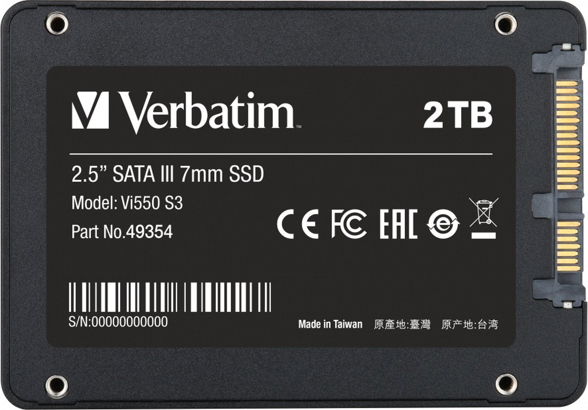 SSD 2TB Verbatim Vi550 S3 Phison 2,5" (6.3cm) SATAIII intern
