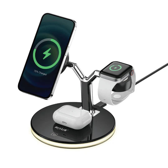 Rixus RXWC40 3 in 1 Wireless Charging Dock