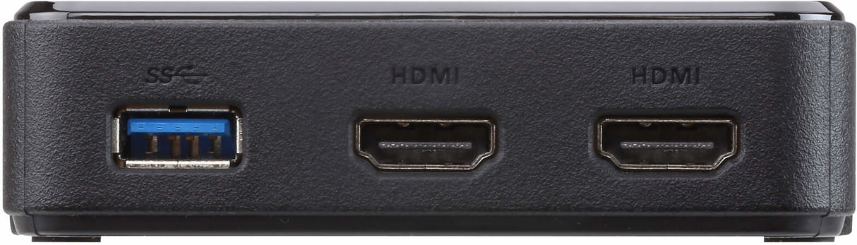 Aten USB Type-C Dual-HDMI Mini Dock Adapter USB-C Male - 2x HDMI™ / 1x USB 3.1 Gen1 Zwart/Grijs