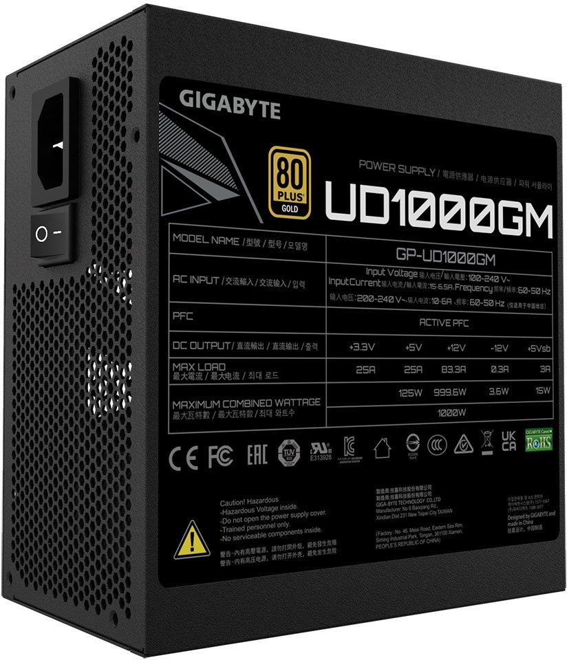 Gigabyte voeding UD1000GM 1000Watt
