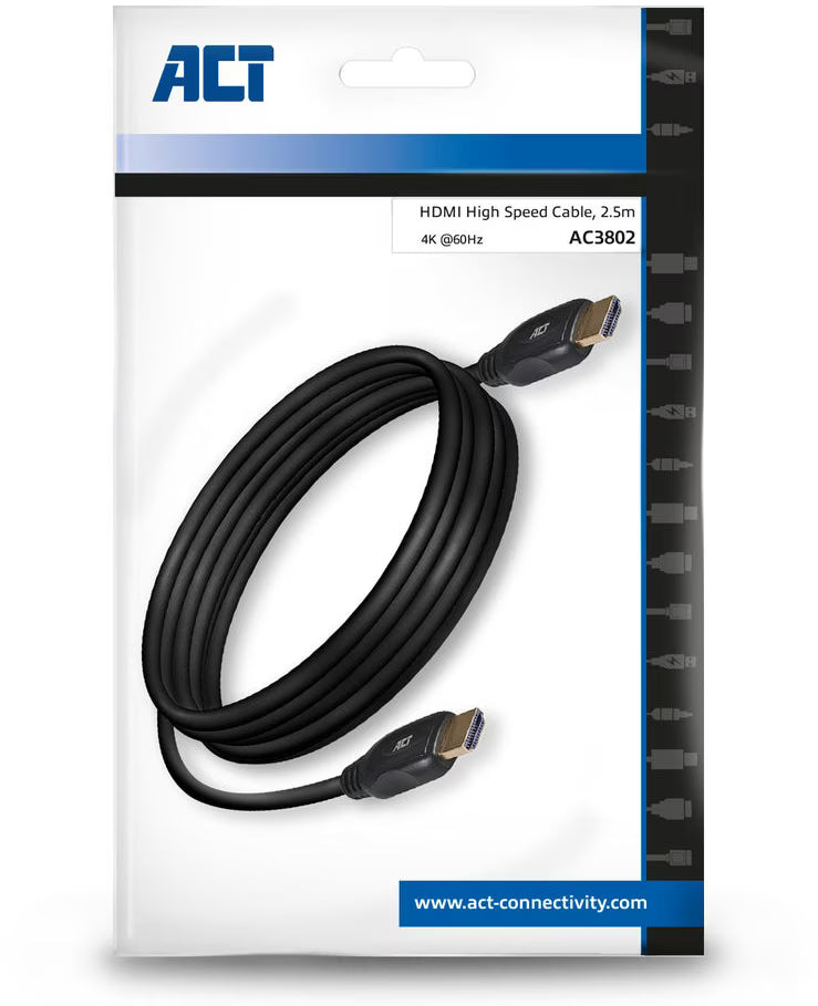 Ewent ew9871 HDMI High Speed Connection Cable 2.5 Meter type 1.4 ( AC3802 )